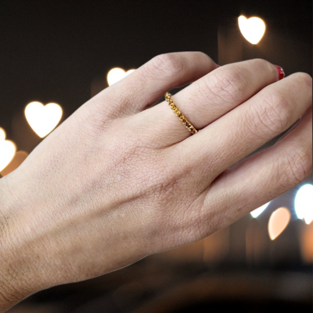 NEW 14K Yellow Gold Ring Genuine Citrine Size 6
